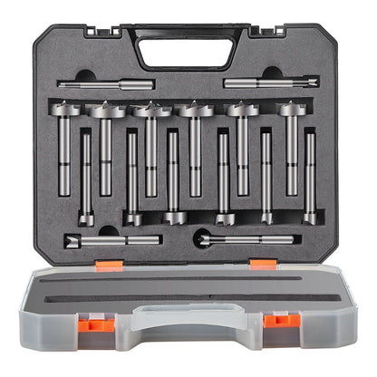 16Pcs Forstner Bit Set Forstner Drill Bits Set Carbon Steel with Universal Round Shank Forstner Drill_0