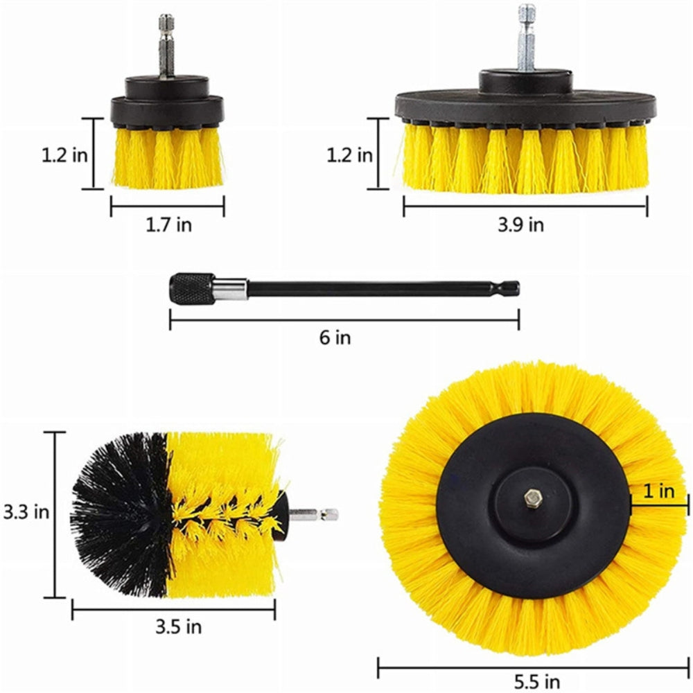 Electric Drill Brush Set Power Scrubber Brush For Carpet Bathroom Surface_7