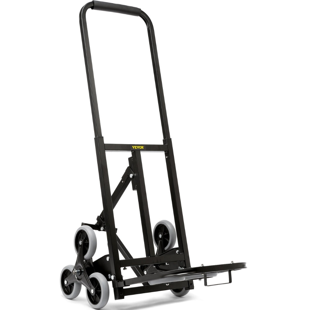 375lbs Stair Climbing Cart Foldable Dolly with Adjustable Handle Hand Truck 10 Wheels All Terrain Cart_0