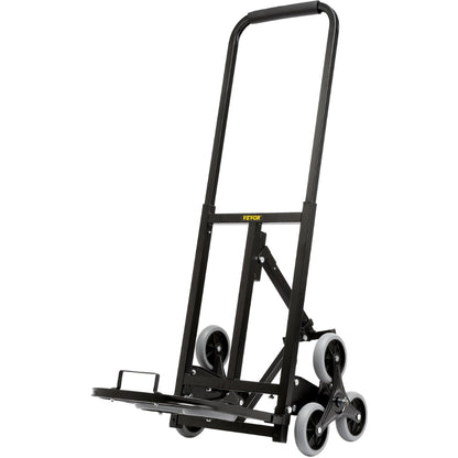 375lbs Stair Climbing Cart Foldable Dolly with Adjustable Handle Hand Truck 10 Wheels All Terrain Cart_1