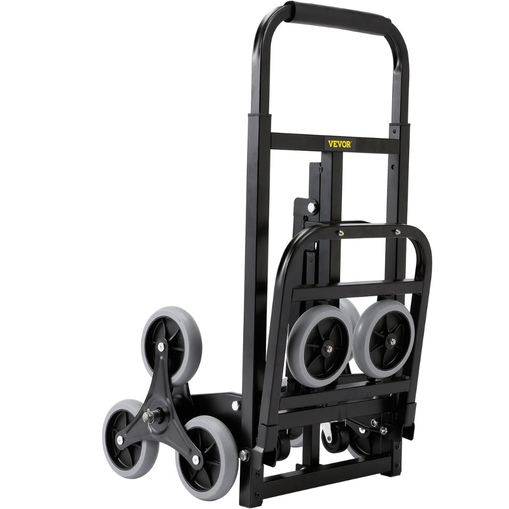 375lbs Stair Climbing Cart Foldable Dolly with Adjustable Handle Hand Truck 10 Wheels All Terrain Cart_3