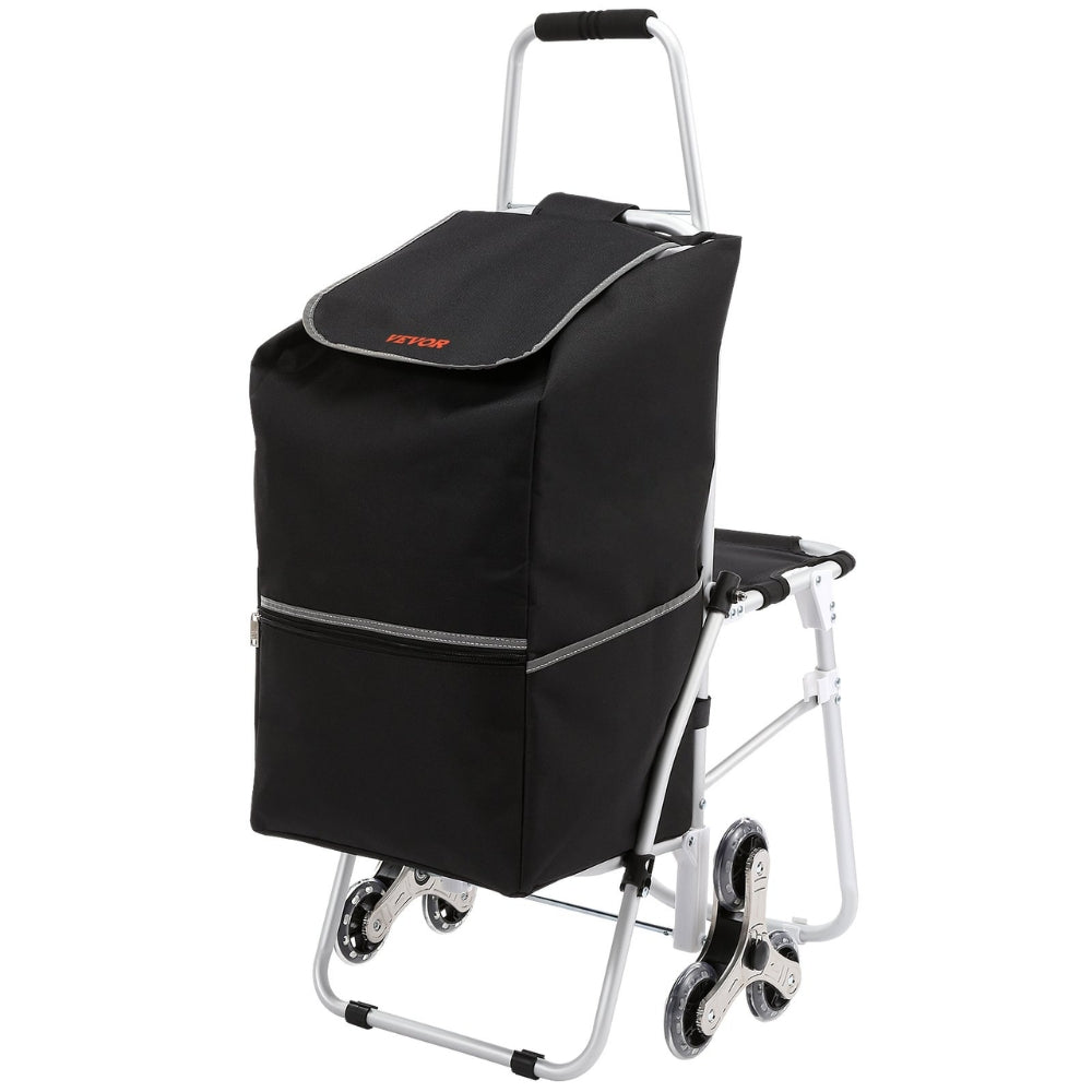 50L Foldable Stair Cart with Seat for Easy Grocery Shopping_1