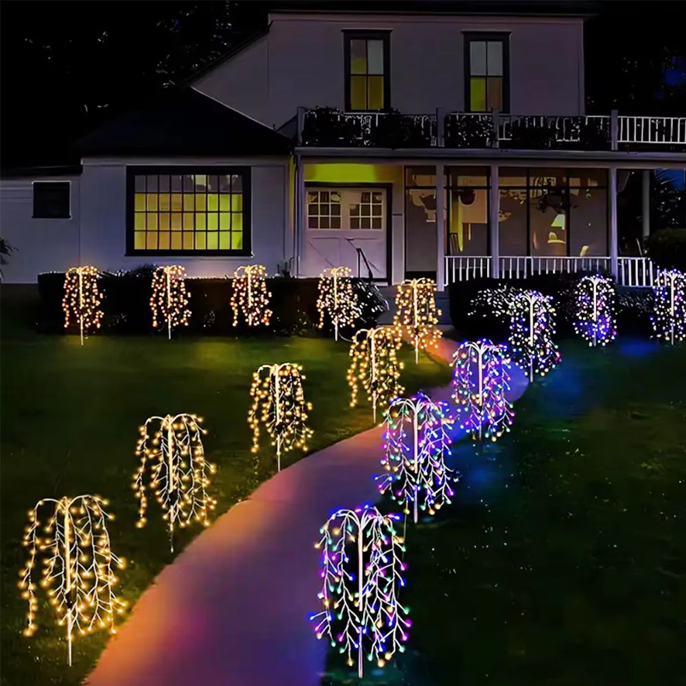 100 LED Solar Fireworks Lights for Patio & Garden_2