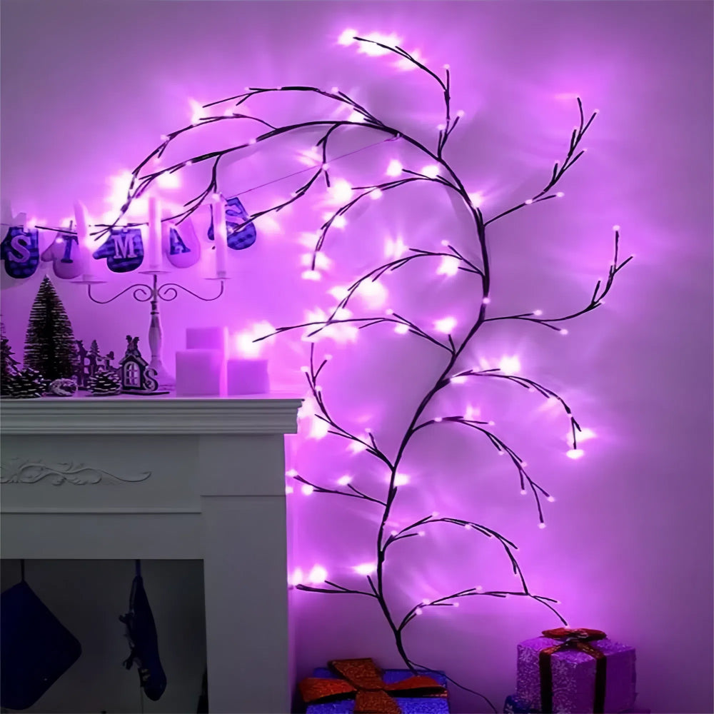 96 LED Willow Vine Lights Bendable Birch Tree 8 Modes_1