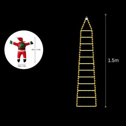 8 Mode Climbing Santa LED Ladder Light Strip for Festive Christmas Decoration_7