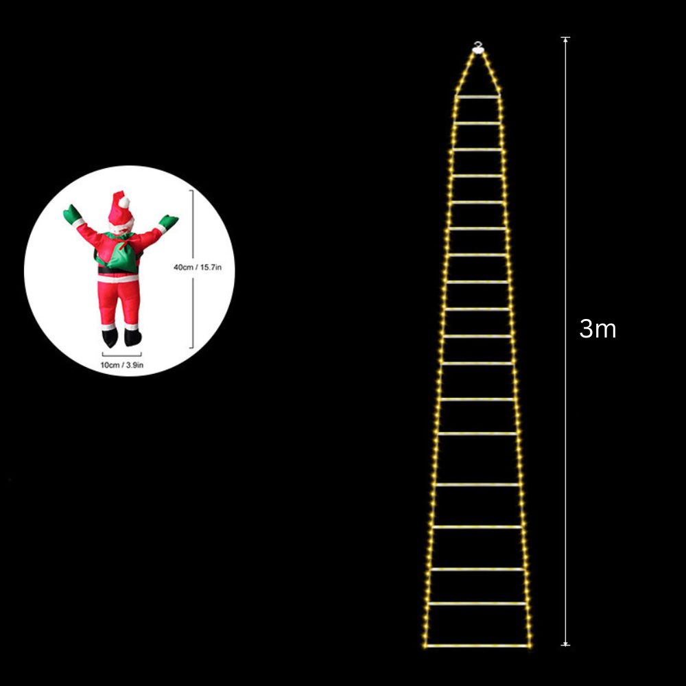 8 Mode Climbing Santa LED Ladder Light Strip for Festive Christmas Decoration_8