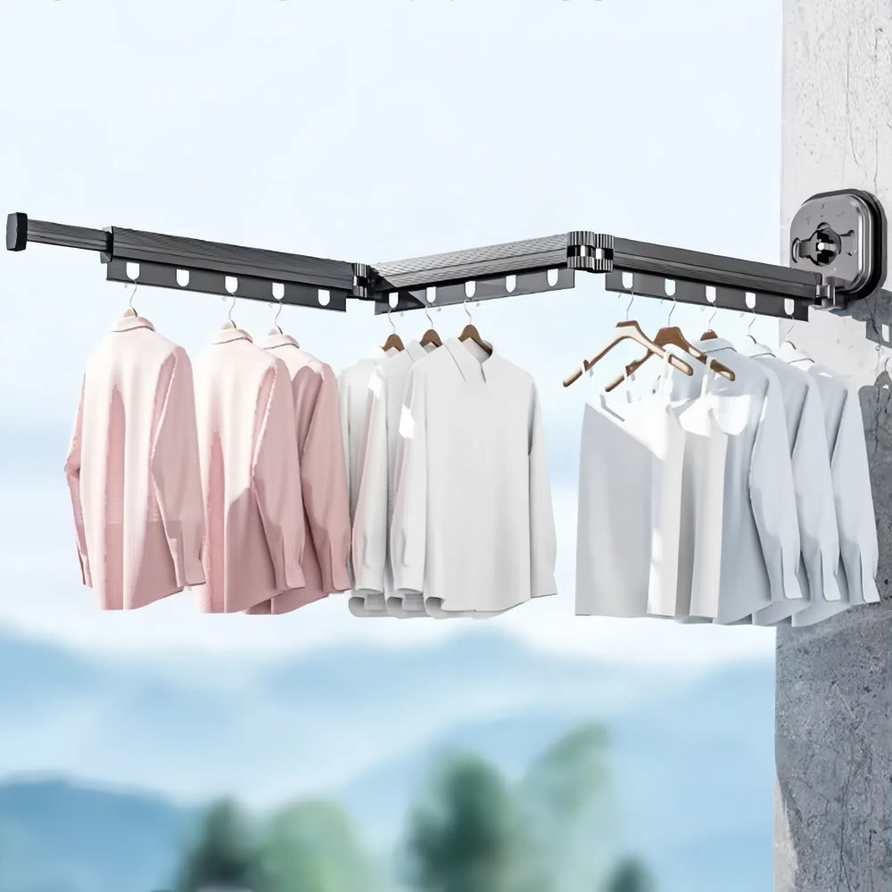 Wall-Mounted Retractable Laundry Drying Rack_0