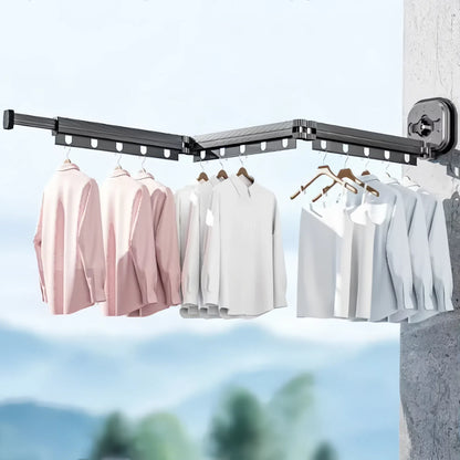 Wall-Mounted Retractable Laundry Drying Rack_0