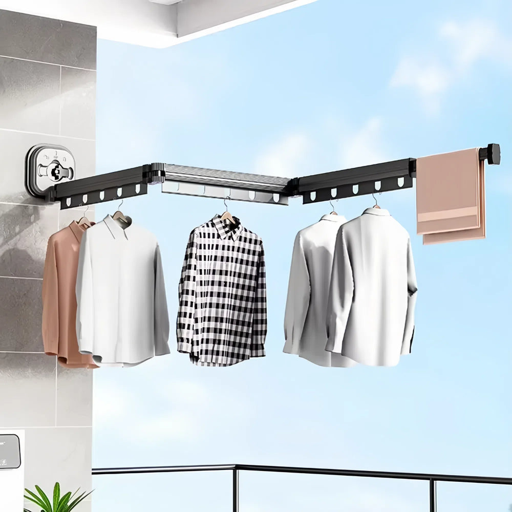 Wall-Mounted Retractable Laundry Drying Rack_1