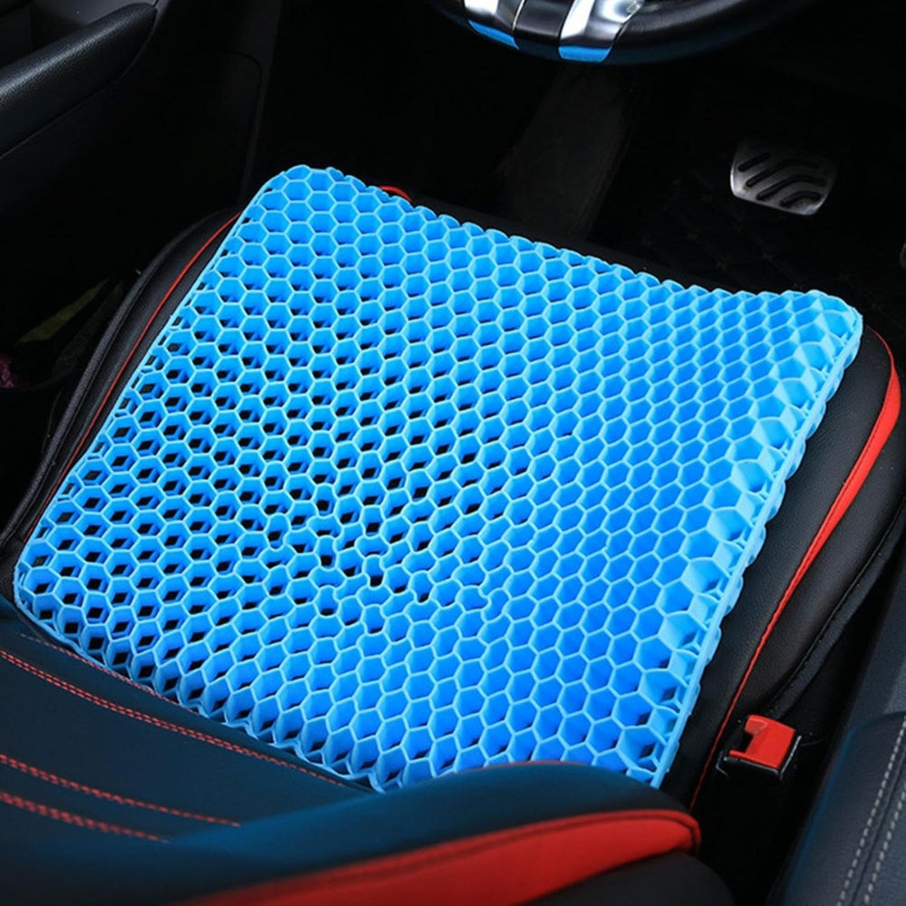 Gel Seat Cushion Breathable Honeycomb Design For Pressure Relief Back Tailbone Pain_0