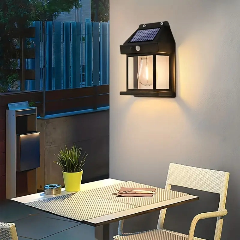 Outdoor Solar Wall Lamp Waterproof Tungsten Filament Lamp Induction Lamp_2