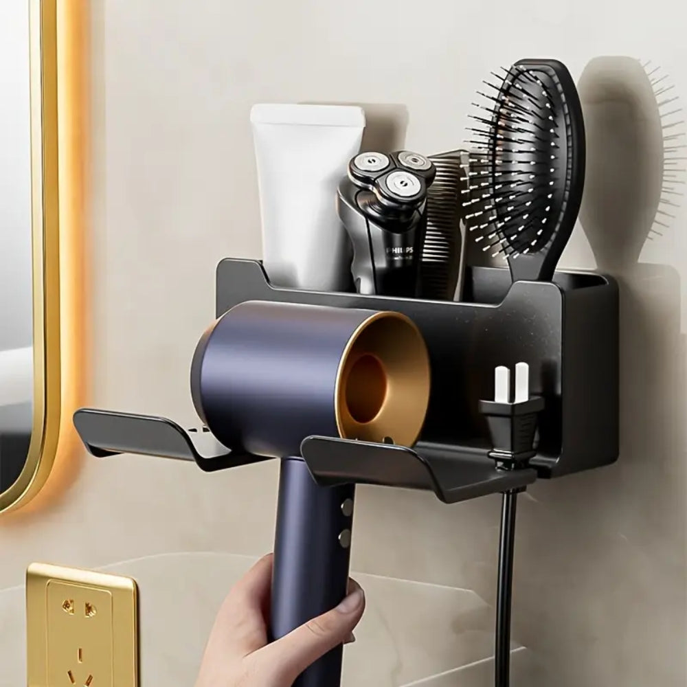 Multifunctional Hair Dryer Stand Hairdryer Organizer Box_2