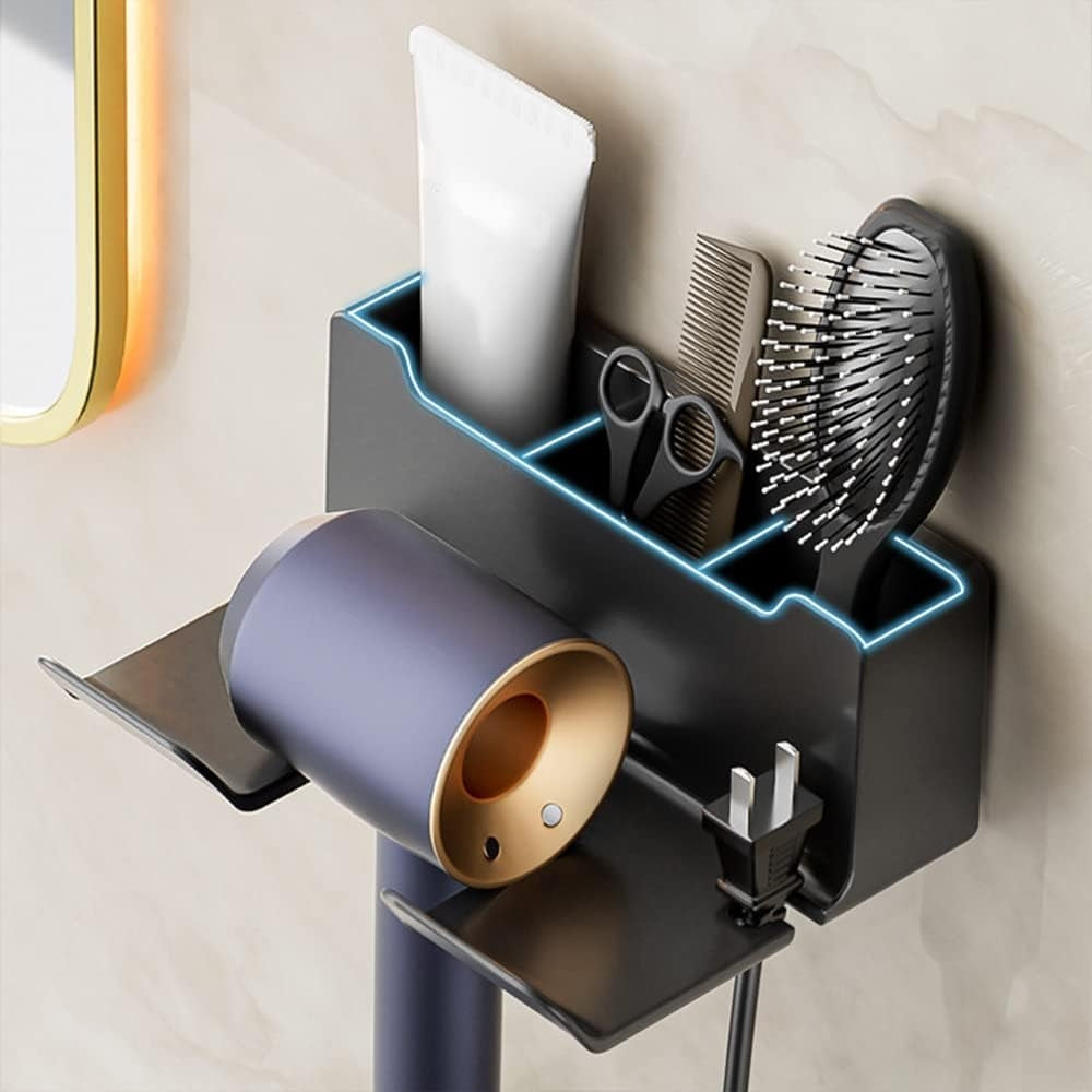 Multifunctional Hair Dryer Stand Hairdryer Organizer Box_3