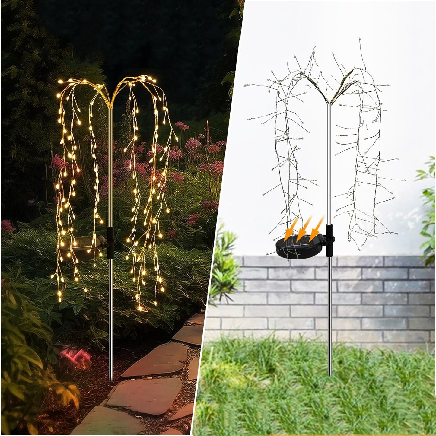 Solar LED String Light Outdoor Solar Artificial Tree Lights Waterproof_5