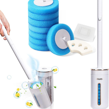 Disposable Toilet Brush Wall mounted Toilet Cleaner Replacement Head Cleaning Tool_2