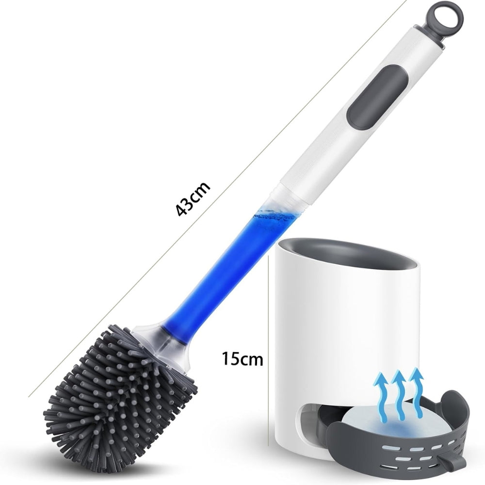 Water Spray Silicone Toilet Brush With Wall Mounted Bathroom Cleaning_8