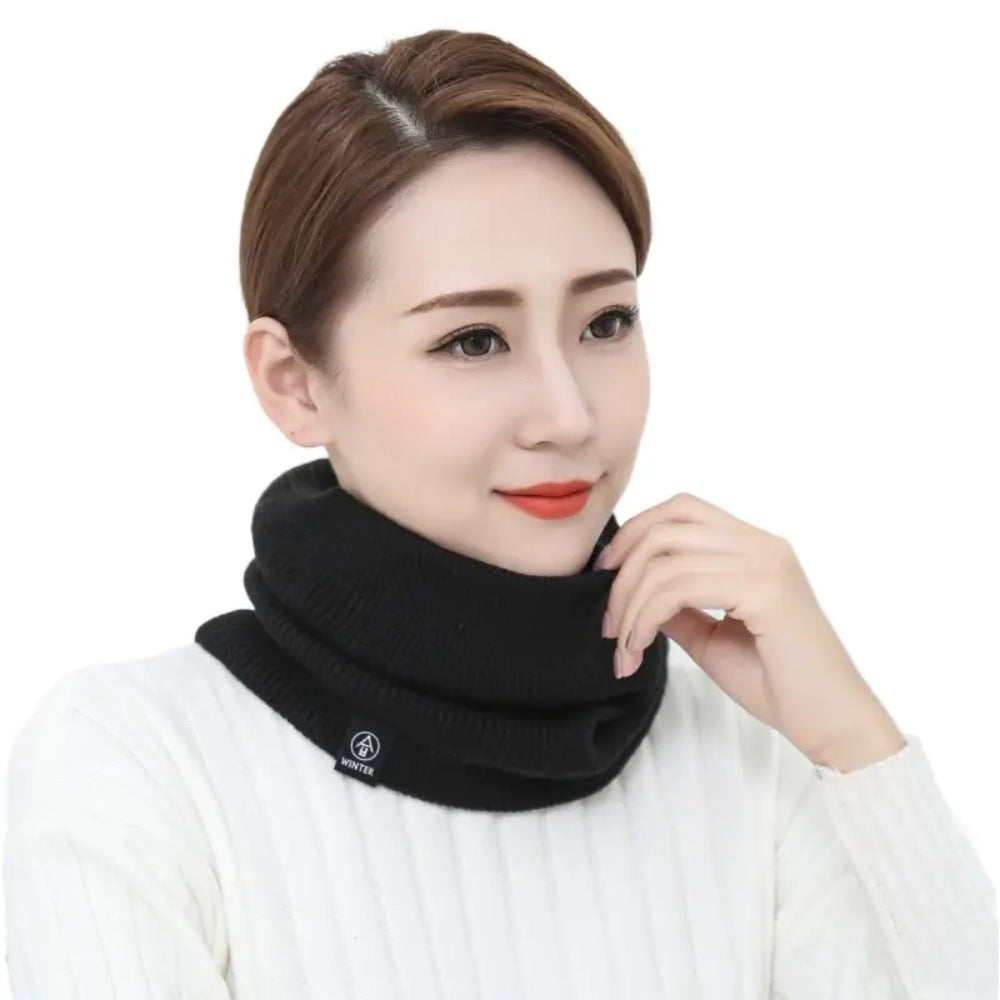 Fashion Soft Knitted Neck Warmer Scarf Women Men Face Cover Winter_2