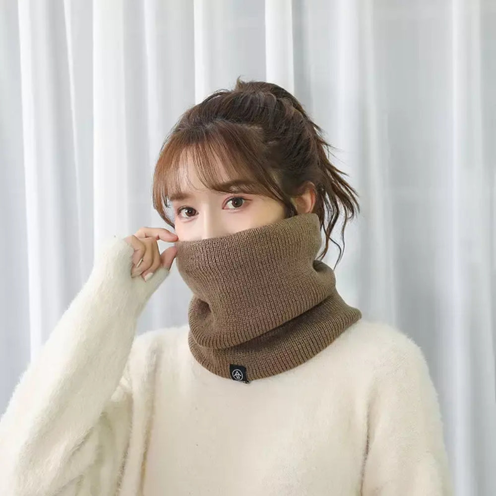 Fashion Soft Knitted Neck Warmer Scarf Women Men Face Cover Winter_3