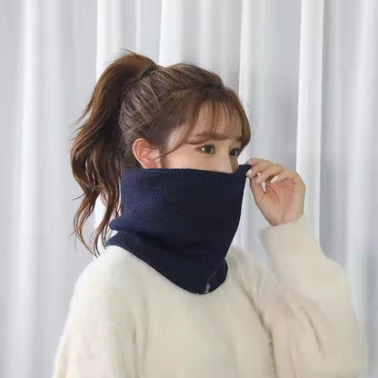 Fashion Soft Knitted Neck Warmer Scarf Women Men Face Cover Winter_4