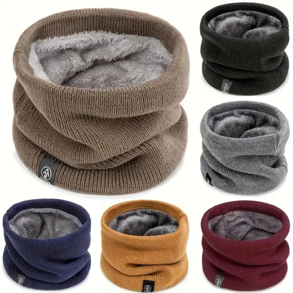 Fashion Soft Knitted Neck Warmer Scarf Women Men Face Cover Winter_0