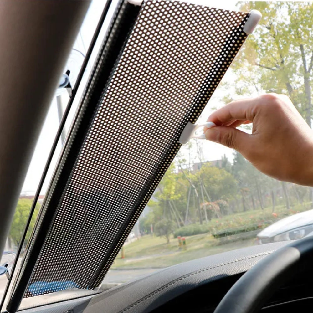 Universal Roller Blinds Suction Cup Retractable Windshield Sunshade Window Blinds_5