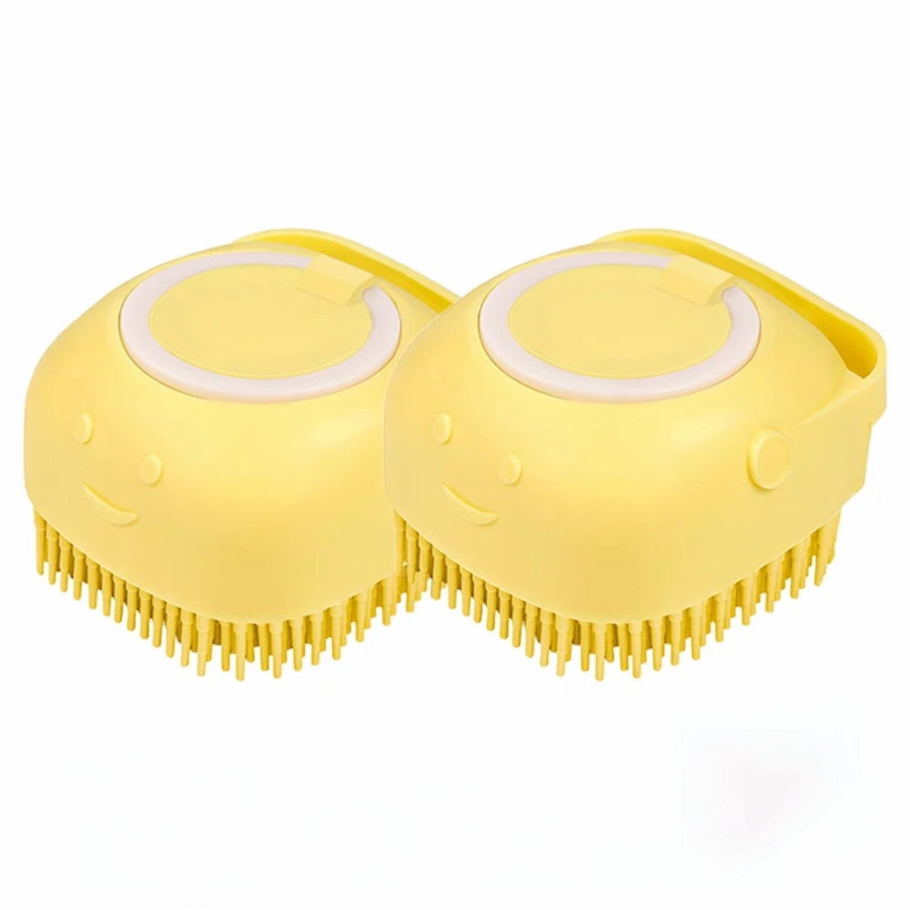 Dog Bathing Brush Pet Massage Brush Shampoo Dispenser Soft Silicone Brush_12