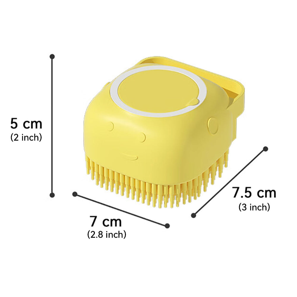 Dog Bathing Brush Pet Massage Brush Shampoo Dispenser Soft Silicone Brush_16