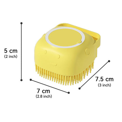 Dog Bathing Brush Pet Massage Brush Shampoo Dispenser Soft Silicone Brush_16