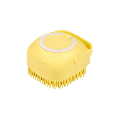 Dog Bathing Brush Pet Massage Brush Shampoo Dispenser Soft Silicone Brush_9