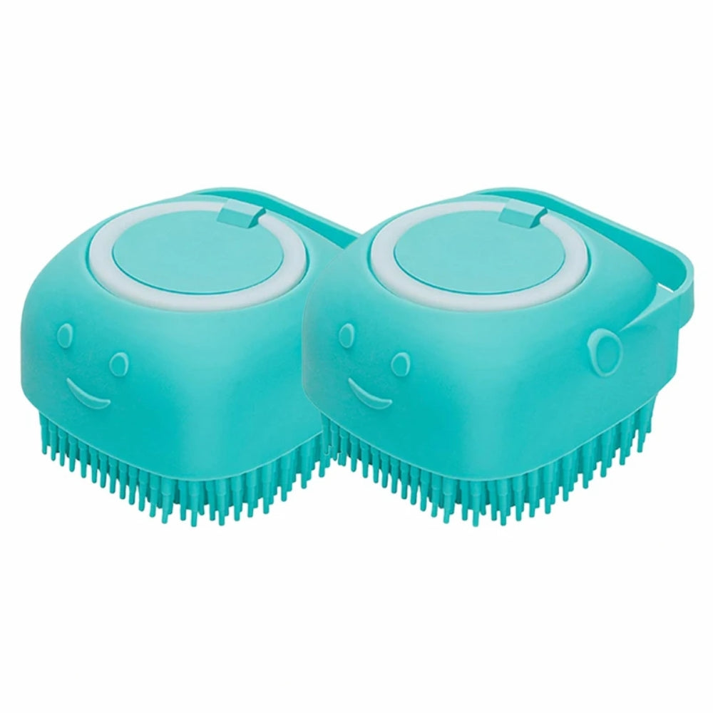 Dog Bathing Brush Pet Massage Brush Shampoo Dispenser Soft Silicone Brush_10