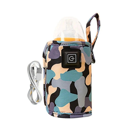 USB Milk Water Warmer Bottle Heater Travel Stroller Insulated Bag Baby Nursing_5