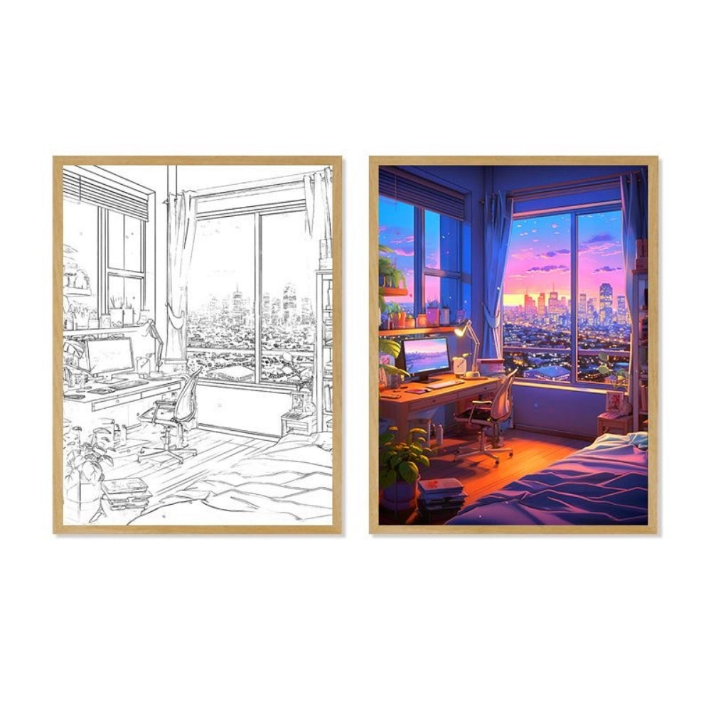 LED Light Painting Comic Style LED Painting Lamp Modern Home Gift_4