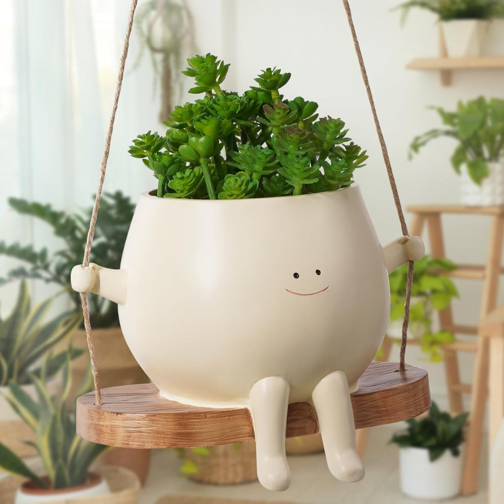 Cute Swing Jar and Small Flower Pot Outdoor Courtyard Decoration_0