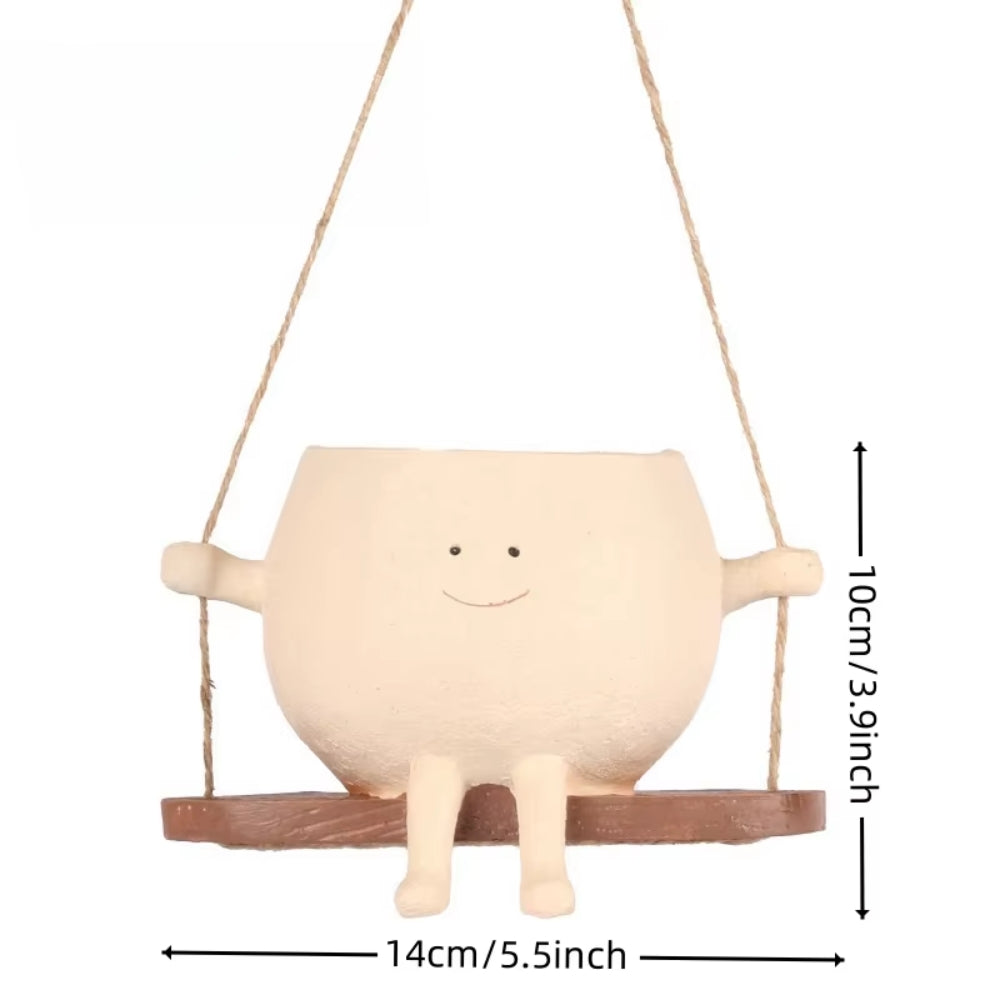 Cute Swing Jar and Small Flower Pot Outdoor Courtyard Decoration_8