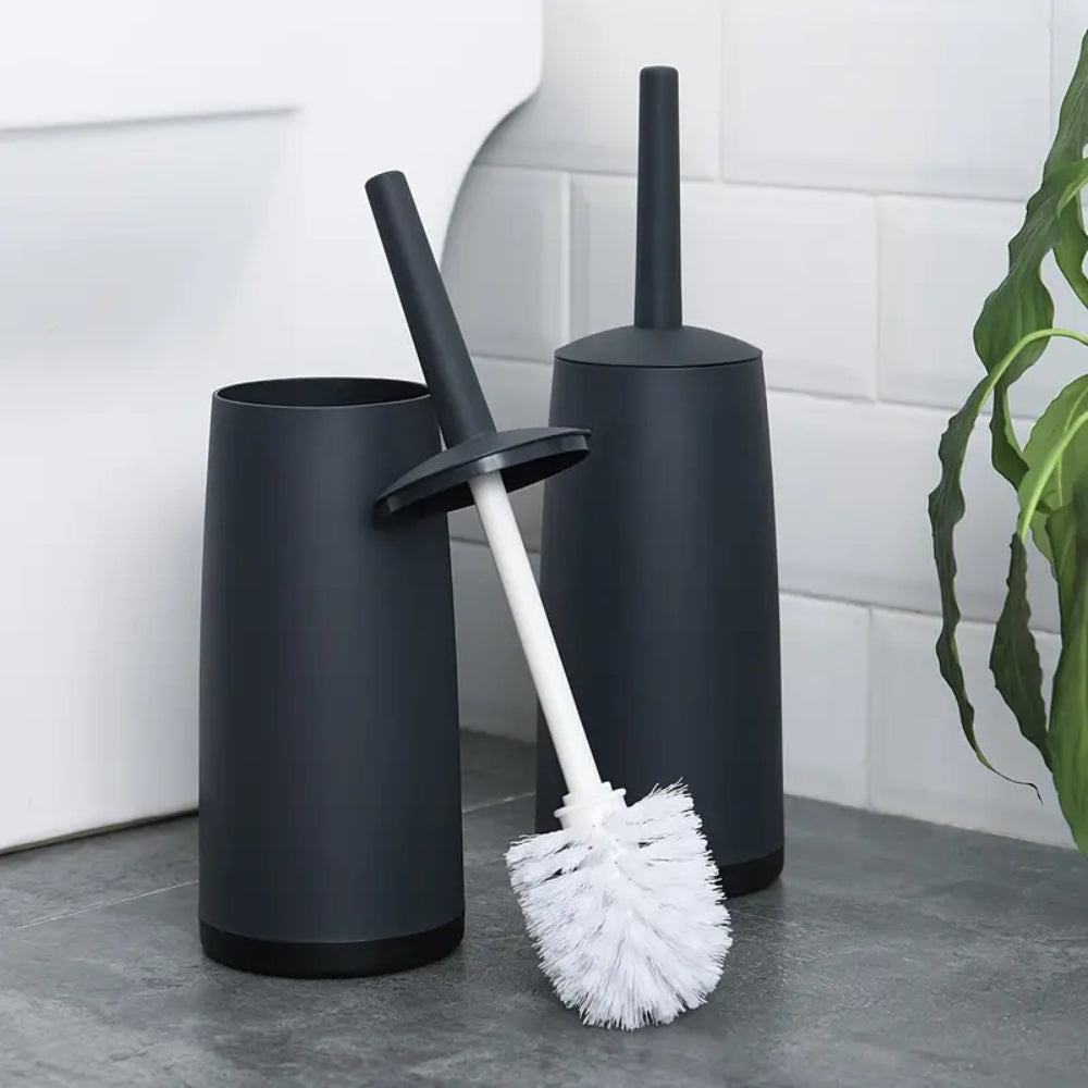 Plastic Toilet Brush And Holder Bathroom Toilet Removable Handle Sturdy And Durable_0