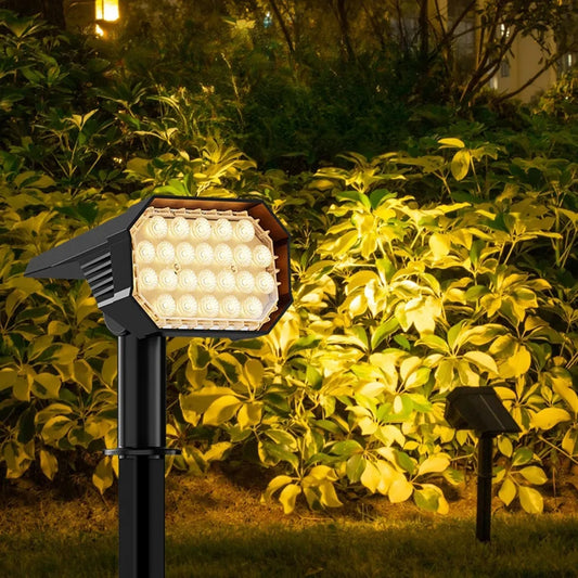 RGB Solar Spotlight Outdoor Solar Landscape Spot Powered Wall Lights Waterproof_0