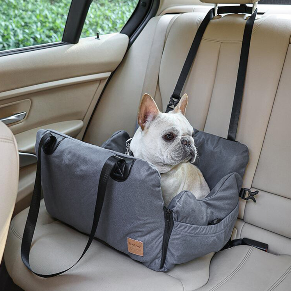 Dog Car Seat with Safety Belt Pet Booster Nest Cushion_2